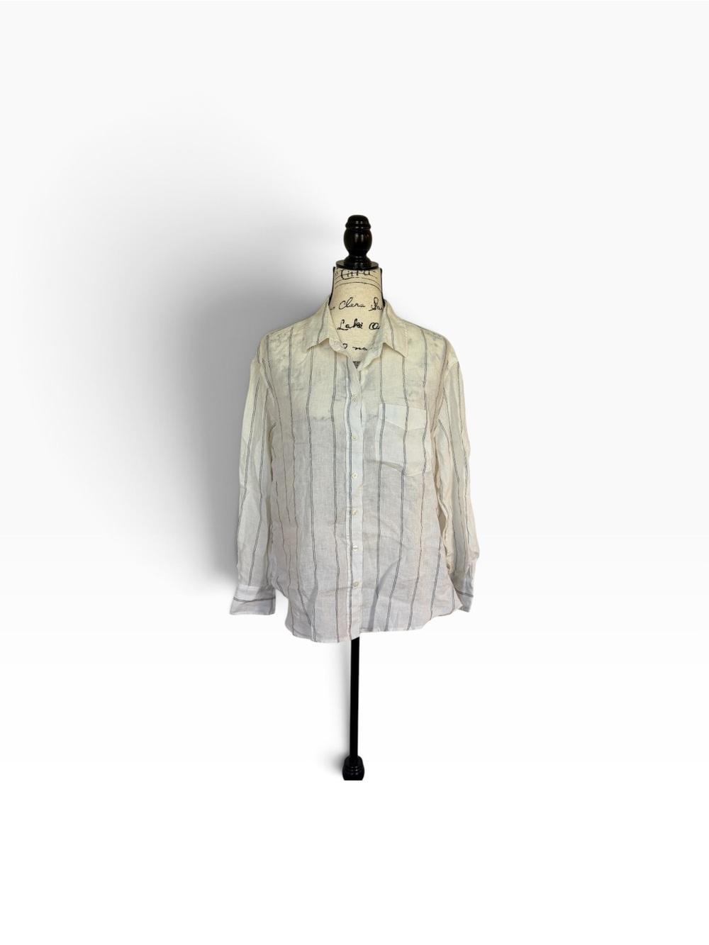 GAP 100% Linen Coastal Resortwear Lagenlook Button-Down Women’s Shirt Size M